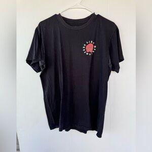 Lira Clothing Co. Black Graphic T-Shirt Red Rose Logo 100% Cotton Size Medium